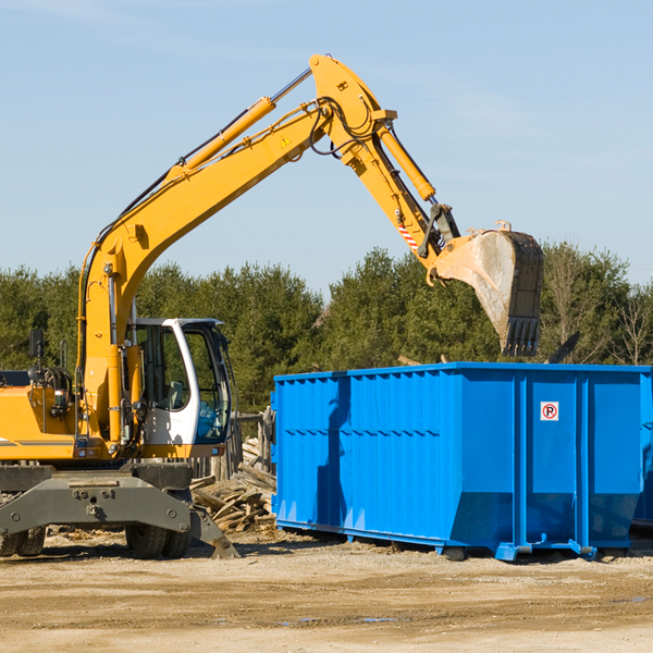 are there any restrictions on where a residential dumpster can be placed in Dickinson AL